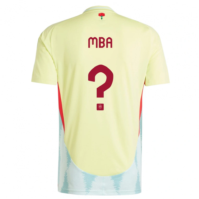 Danxen Femme Maillot Espagne Ruslan Mba #0 Jaune Tenues Extérieur 24-26 T-Shirt