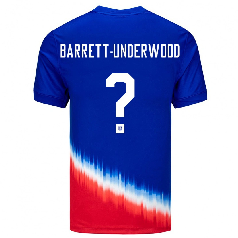 Danxen Femme Maillot États-Unis Keehan Barret-Underwood #0 Bleu Tenues Extérieur 24-26 T-Shirt