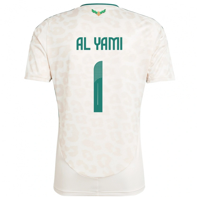 Danxen Femme Maillot Arabie Saoudite Mohammed Al-Yami #1 Blanc Tenues Extérieur 24-26 T-Shirt