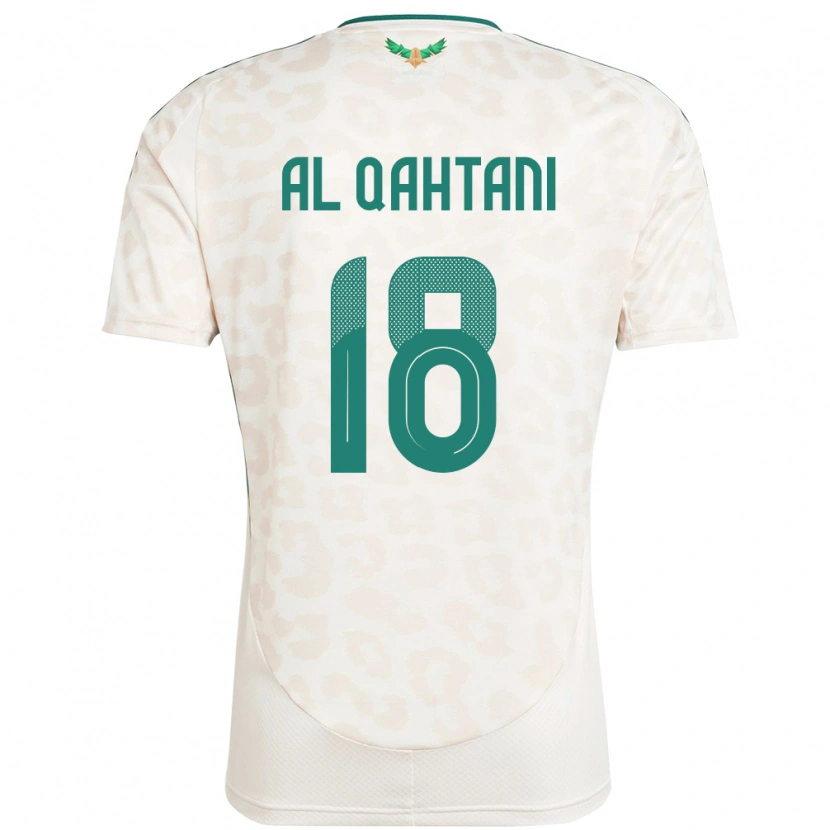 Danxen Femme Maillot Arabie Saoudite Mohammed Al-Qahtani #18 Blanc Tenues Extérieur 24-26 T-Shirt