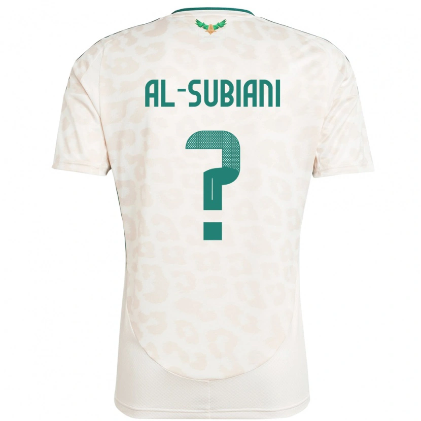 Danxen Femme Maillot Arabie Saoudite Faisal Al-Subiani #0 Blanc Tenues Extérieur 24-26 T-Shirt