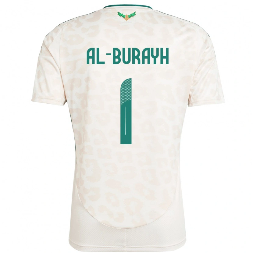 Danxen Femme Maillot Arabie Saoudite Mahmoud Al-Burayh #1 Blanc Tenues Extérieur 24-26 T-Shirt
