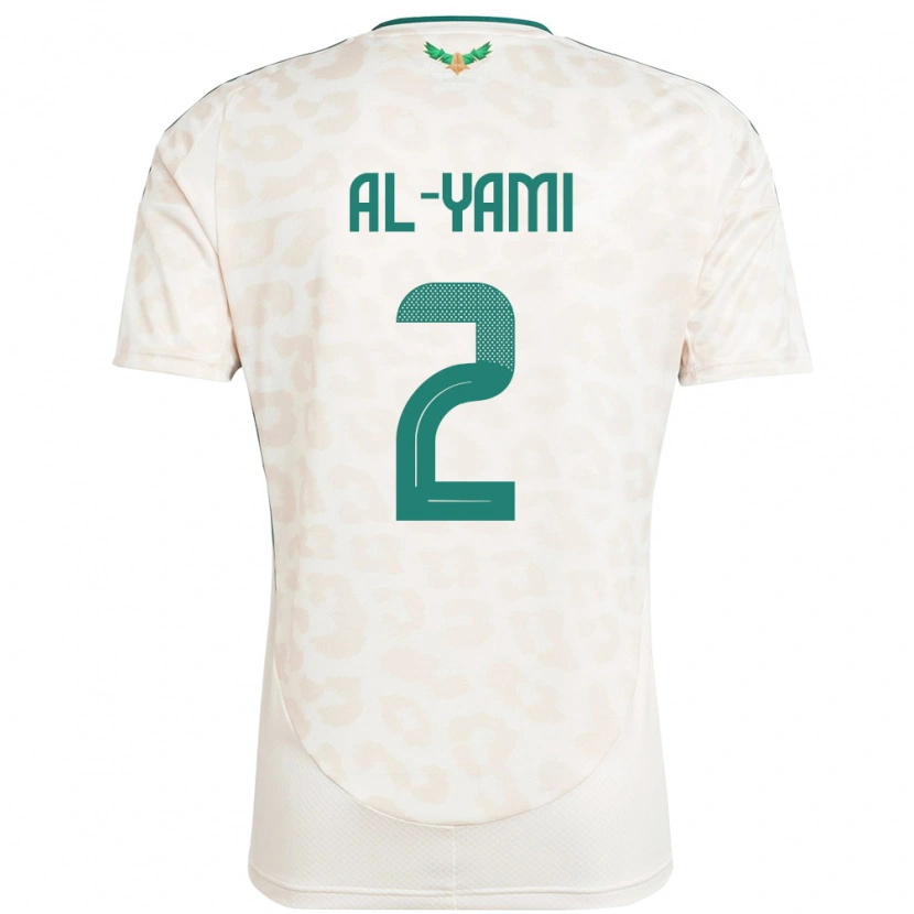 Danxen Femme Maillot Arabie Saoudite Marwan Al-Yami #2 Blanc Tenues Extérieur 24-26 T-Shirt