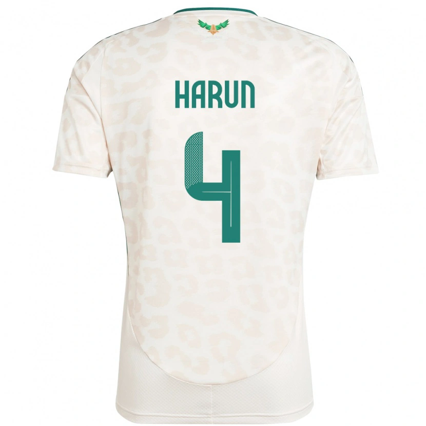 Danxen Femme Maillot Arabie Saoudite Saud Harun #4 Blanc Tenues Extérieur 24-26 T-Shirt