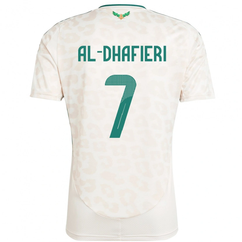 Danxen Femme Maillot Arabie Saoudite Jathob Al-Dhafieri #7 Blanc Tenues Extérieur 24-26 T-Shirt