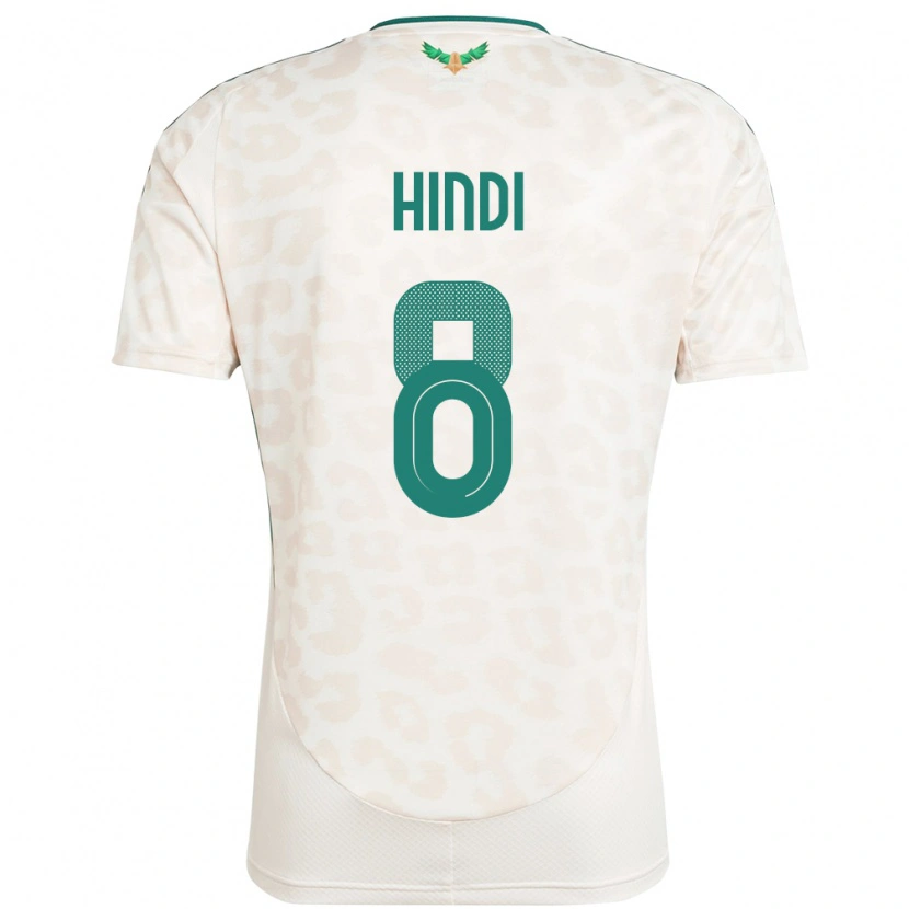 Danxen Femme Maillot Arabie Saoudite Anas Hindi #8 Blanc Tenues Extérieur 24-26 T-Shirt