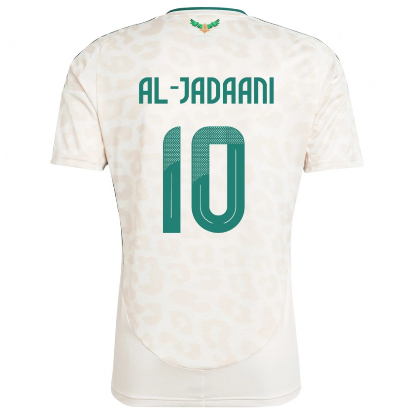 Danxen Femme Maillot Arabie Saoudite Nawaf Al-Jadaani #10 Blanc Tenues Extérieur 24-26 T-Shirt