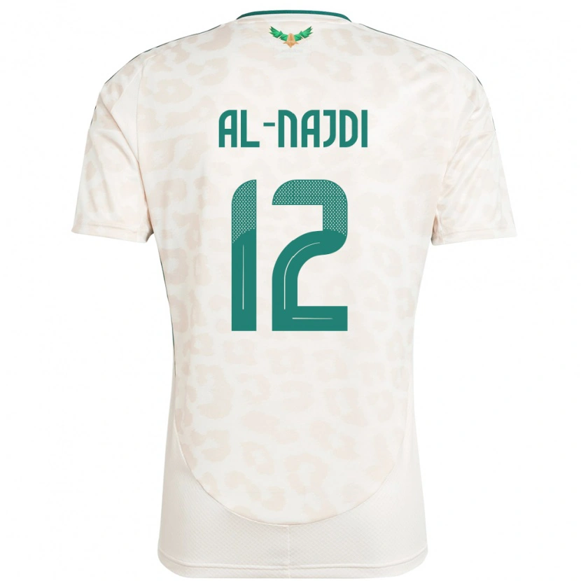 Danxen Femme Maillot Arabie Saoudite Salem Al-Najdi #12 Blanc Tenues Extérieur 24-26 T-Shirt