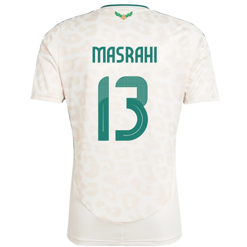 Danxen Femme Maillot Arabie Saoudite Mubarak Masrahi #13 Blanc Tenues Extérieur 24-26 T-Shirt