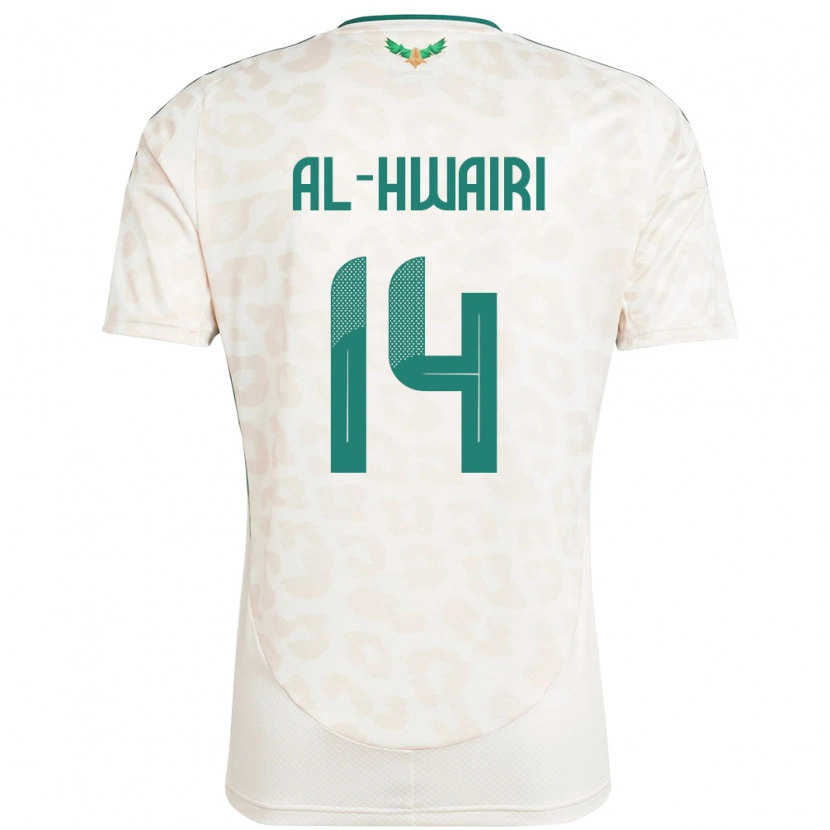 Danxen Femme Maillot Arabie Saoudite Nawaf Al-Hwairi #14 Blanc Tenues Extérieur 24-26 T-Shirt