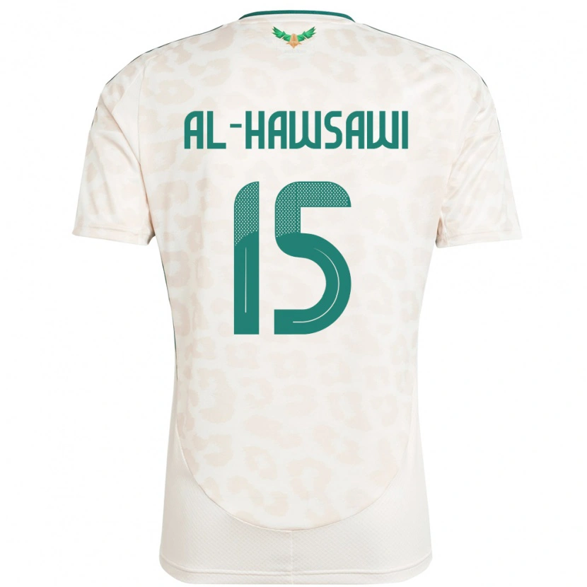 Danxen Femme Maillot Arabie Saoudite Suhayb Al-Hawsawi #15 Blanc Tenues Extérieur 24-26 T-Shirt