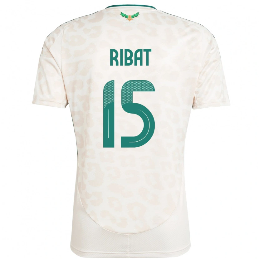 Danxen Femme Maillot Arabie Saoudite Abdulaziz Ribat #15 Blanc Tenues Extérieur 24-26 T-Shirt