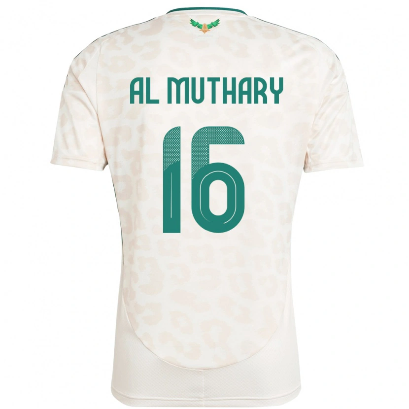 Danxen Femme Maillot Arabie Saoudite Saad Al-Mutairi #16 Blanc Tenues Extérieur 24-26 T-Shirt
