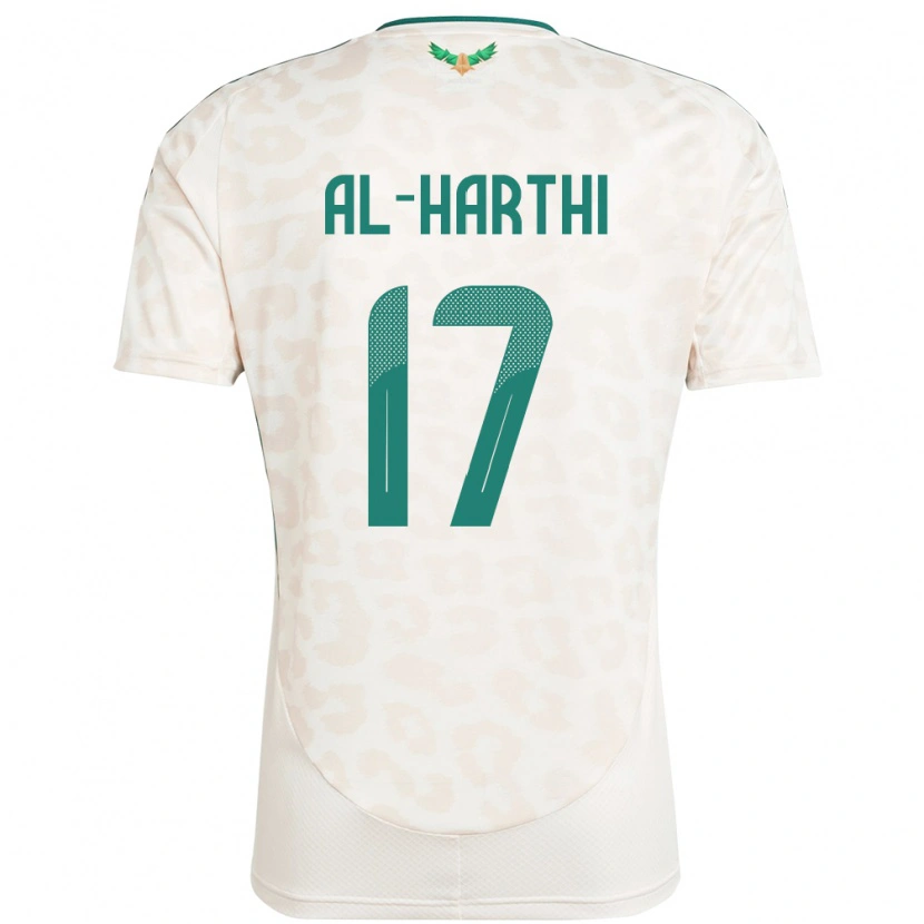 Danxen Femme Maillot Arabie Saoudite Adel Al-Harthi #17 Blanc Tenues Extérieur 24-26 T-Shirt
