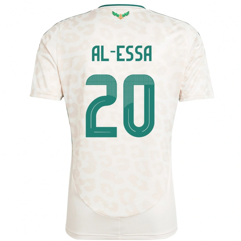 Danxen Femme Maillot Arabie Saoudite Karam Al-Essa #20 Blanc Tenues Extérieur 24-26 T-Shirt