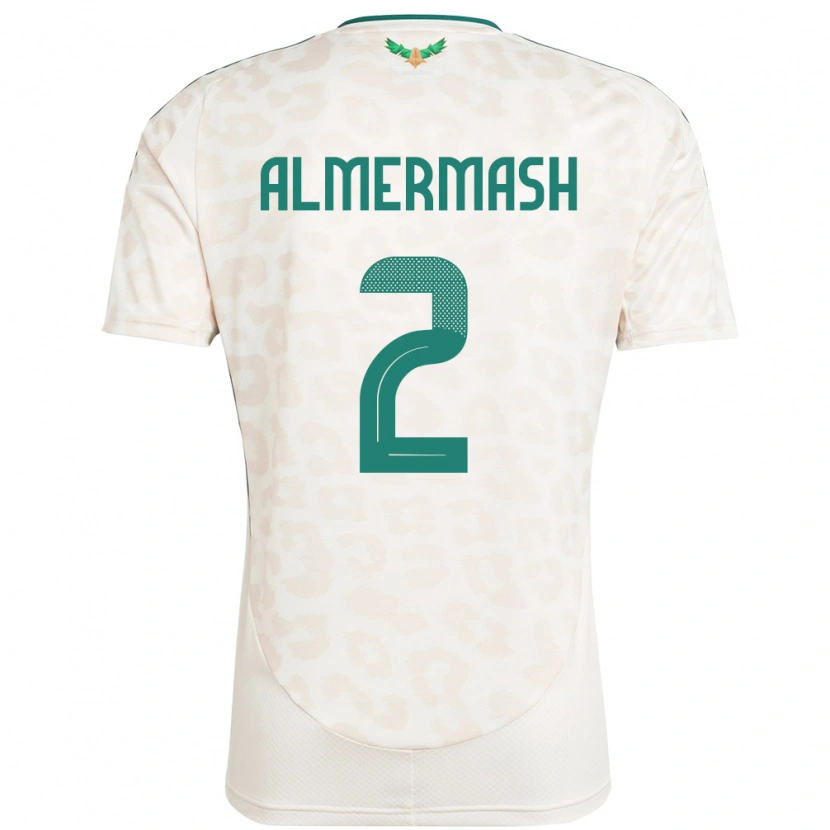 Danxen Femme Maillot Arabie Saoudite Oama Almermash #2 Blanc Tenues Extérieur 24-26 T-Shirt