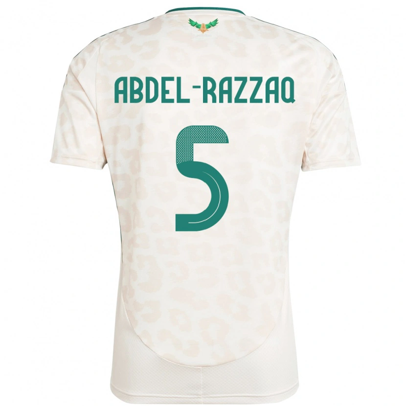 Danxen Femme Maillot Arabie Saoudite Lana Abdel Razzaq #5 Blanc Tenues Extérieur 24-26 T-Shirt