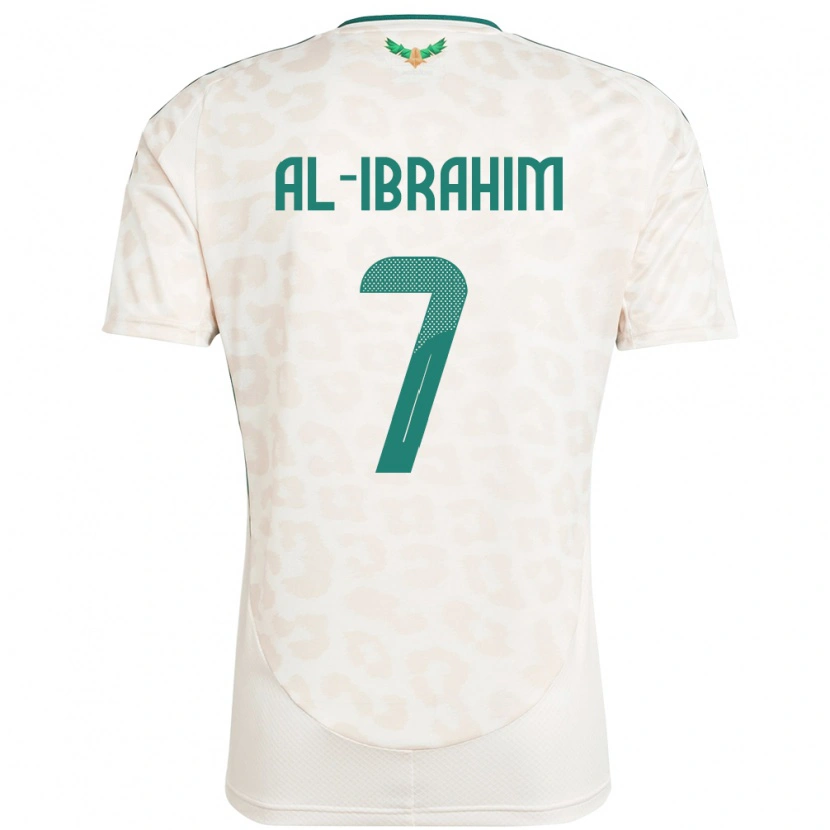 Danxen Femme Maillot Arabie Saoudite Noura Al Ibrahim #7 Blanc Tenues Extérieur 24-26 T-Shirt