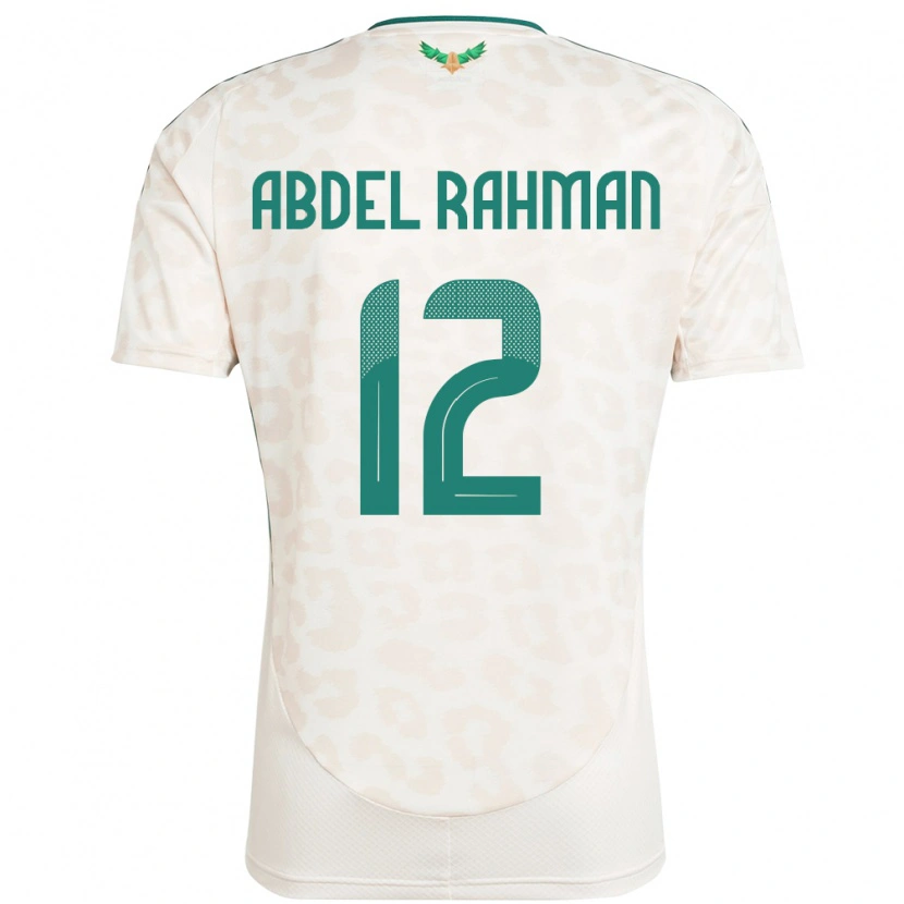 Danxen Femme Maillot Arabie Saoudite Mona Abdel Rahman #12 Blanc Tenues Extérieur 24-26 T-Shirt