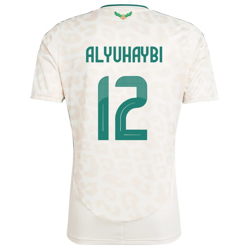 Danxen Femme Maillot Arabie Saoudite Ammar Alyuhaybi #12 Blanc Tenues Extérieur 24-26 T-Shirt
