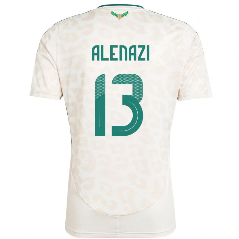 Danxen Femme Maillot Arabie Saoudite Abdullah Alenazi #13 Blanc Tenues Extérieur 24-26 T-Shirt