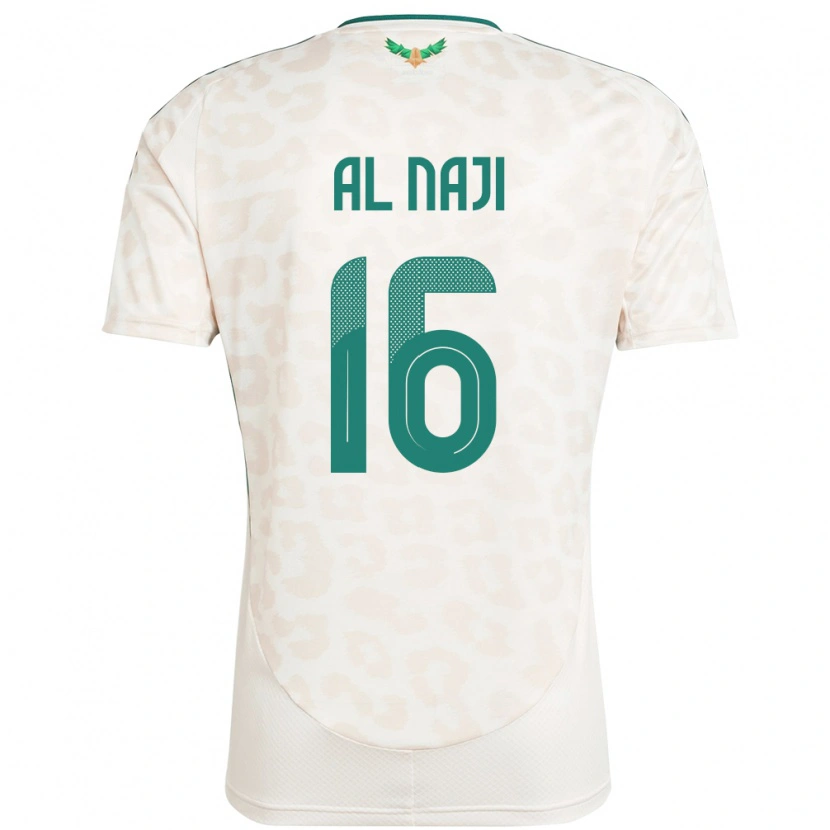 Danxen Femme Maillot Arabie Saoudite Sami Al Naji #16 Blanc Tenues Extérieur 24-26 T-Shirt