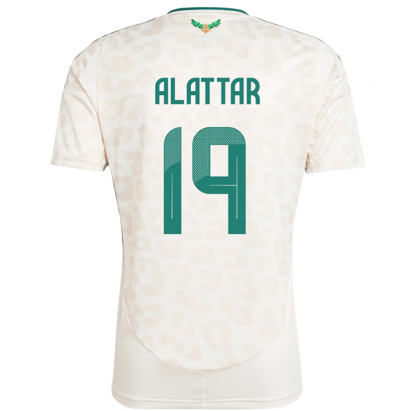 Danxen Femme Maillot Arabie Saoudite Ramiz Alattar #19 Blanc Tenues Extérieur 24-26 T-Shirt