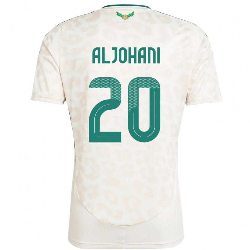Danxen Femme Maillot Arabie Saoudite Ziyad Aljohani #20 Blanc Tenues Extérieur 24-26 T-Shirt