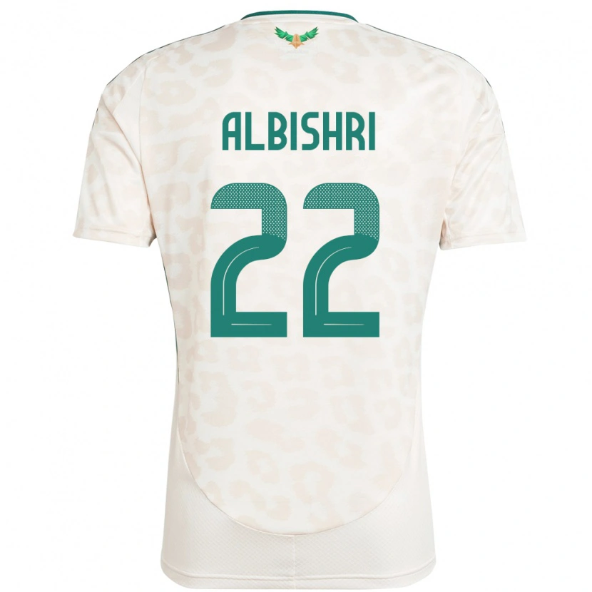 Danxen Femme Maillot Arabie Saoudite Nawaf Albishri #22 Blanc Tenues Extérieur 24-26 T-Shirt