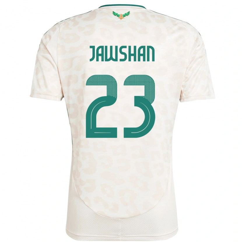 Danxen Femme Maillot Arabie Saoudite Yazeed Jawshan #23 Blanc Tenues Extérieur 24-26 T-Shirt