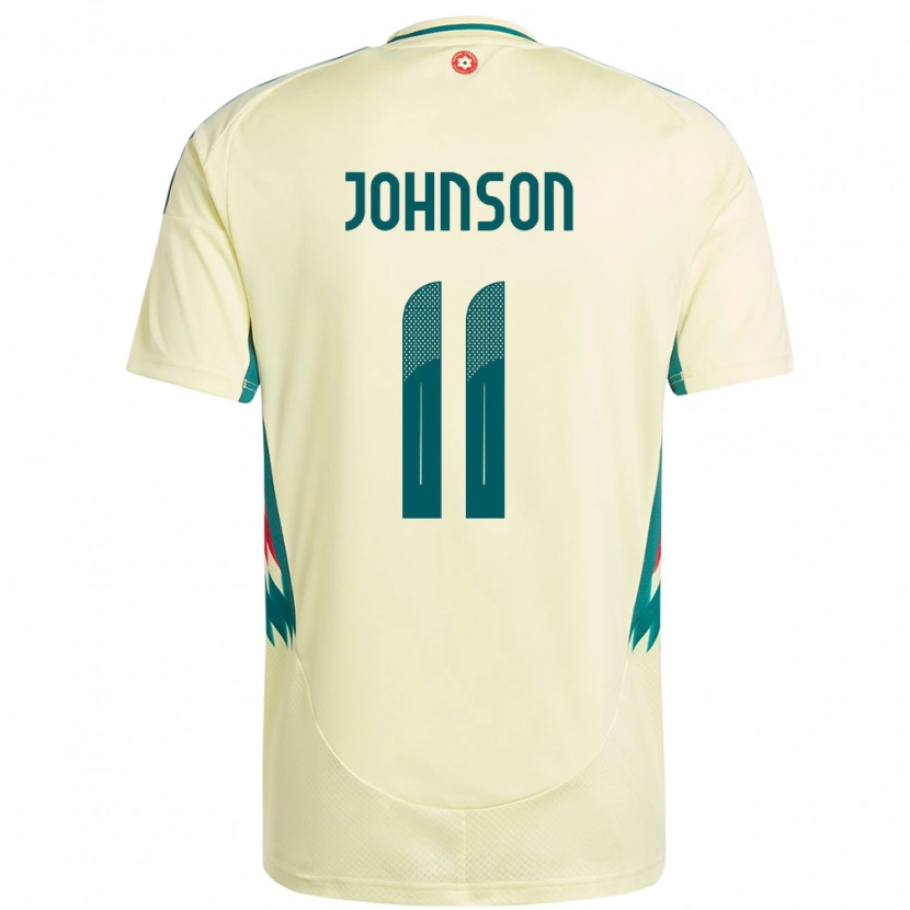 Danxen Femme Maillot Pays De Galles Brennan Johnson #11 Beige Jaune Tenues Extérieur 24-26 T-Shirt