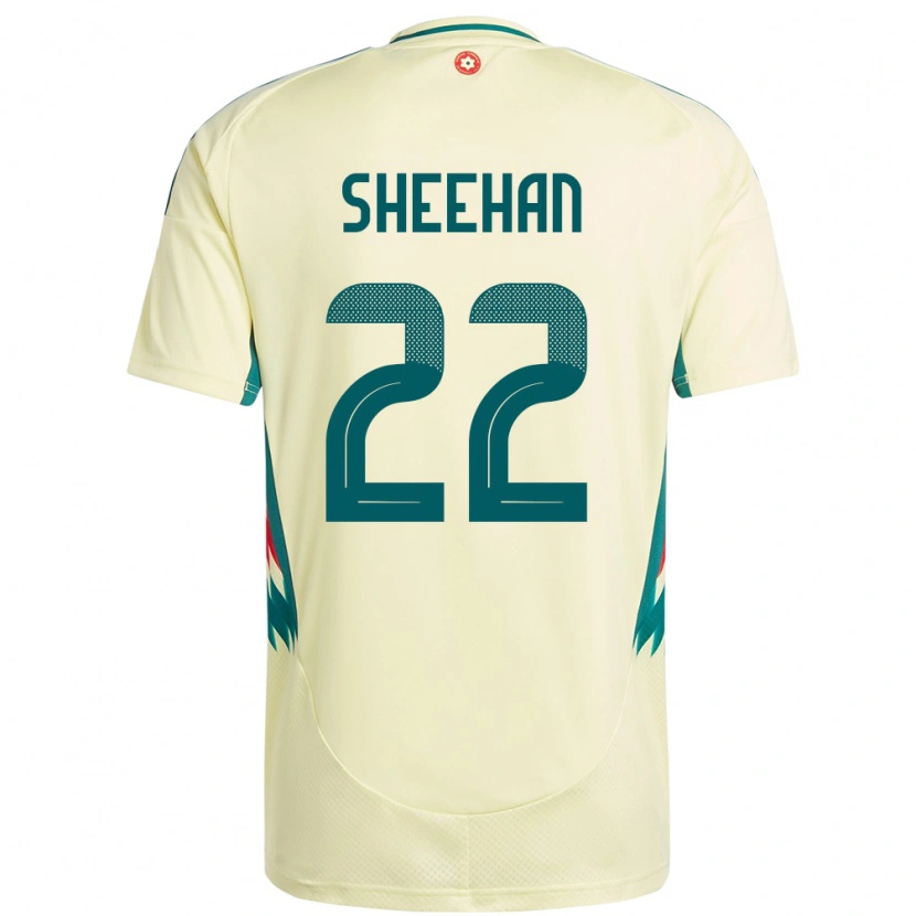Danxen Femme Maillot Pays De Galles Josh Sheehan #22 Beige Jaune Tenues Extérieur 24-26 T-Shirt