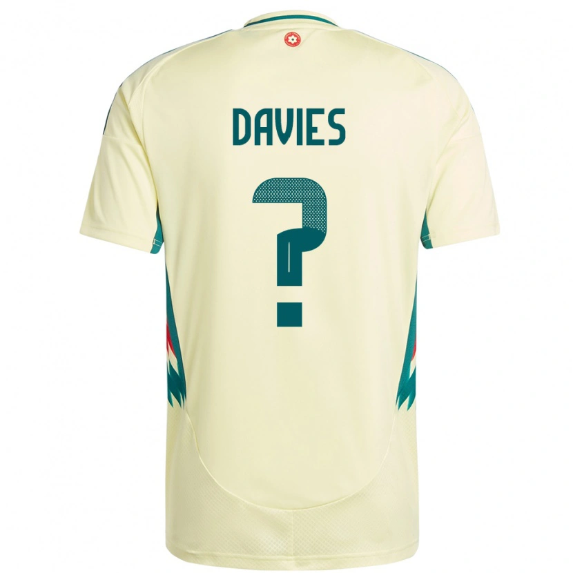 Danxen Femme Maillot Pays De Galles Isaac Davies #0 Beige Jaune Tenues Extérieur 24-26 T-Shirt