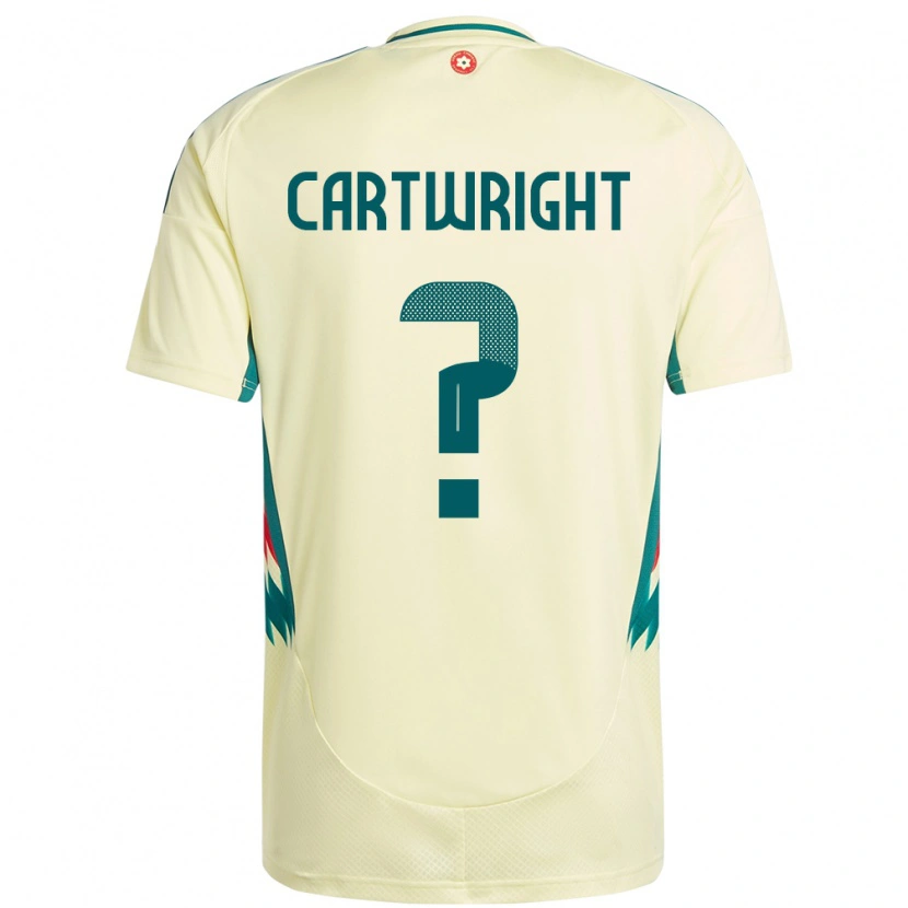 Danxen Femme Maillot Pays De Galles Logan Cartwright #0 Beige Jaune Tenues Extérieur 24-26 T-Shirt