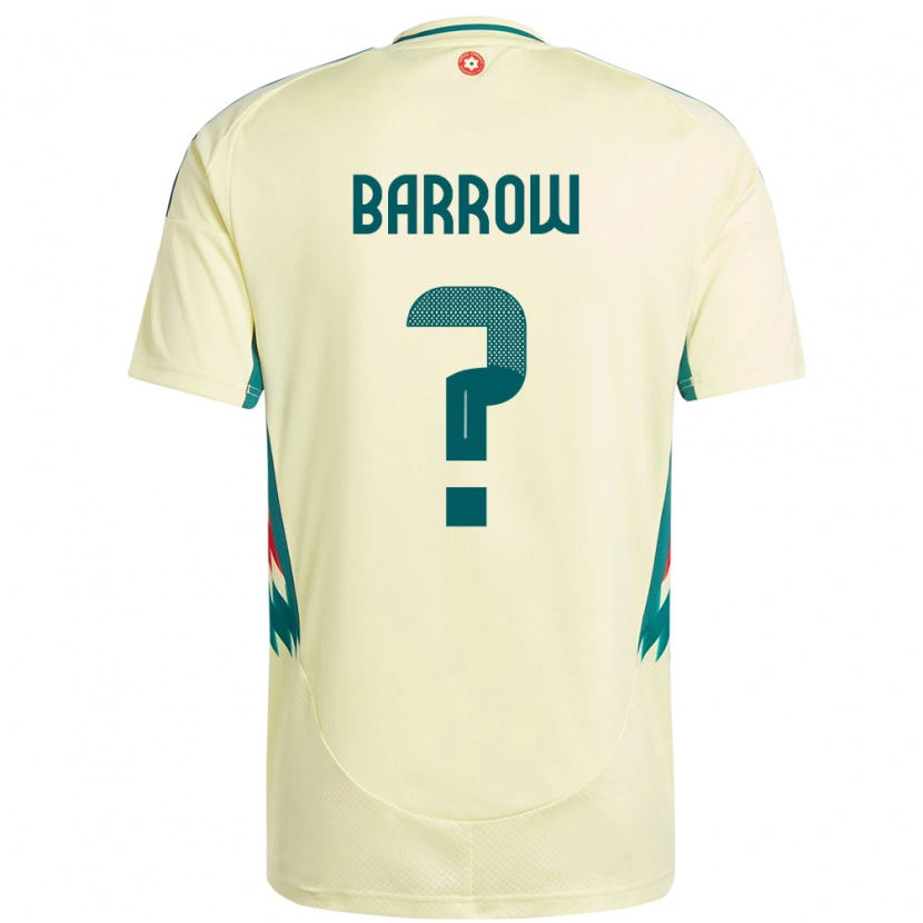 Danxen Femme Maillot Pays De Galles Harry Barrow #0 Beige Jaune Tenues Extérieur 24-26 T-Shirt
