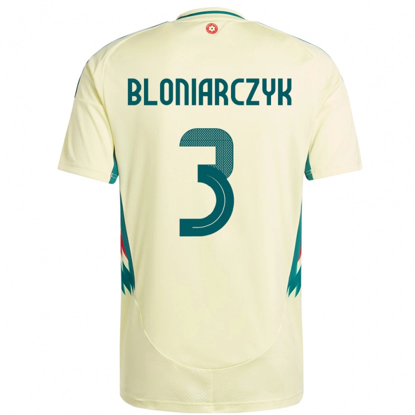 Danxen Femme Maillot Pays De Galles Kaven Bloniarczyk #3 Beige Jaune Tenues Extérieur 24-26 T-Shirt