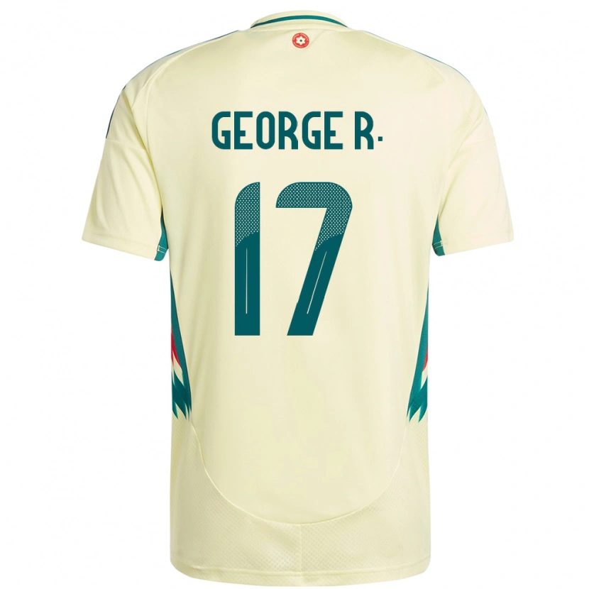 Danxen Femme Maillot Pays De Galles George Robinson #17 Beige Jaune Tenues Extérieur 24-26 T-Shirt