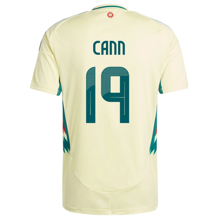 Danxen Femme Maillot Pays De Galles Ethan Cann #19 Beige Jaune Tenues Extérieur 24-26 T-Shirt