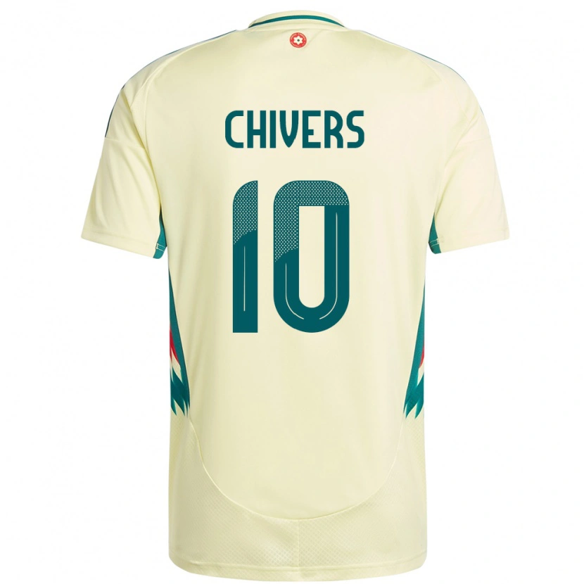 Danxen Femme Maillot Pays De Galles Chloe Chivers #10 Beige Jaune Tenues Extérieur 24-26 T-Shirt