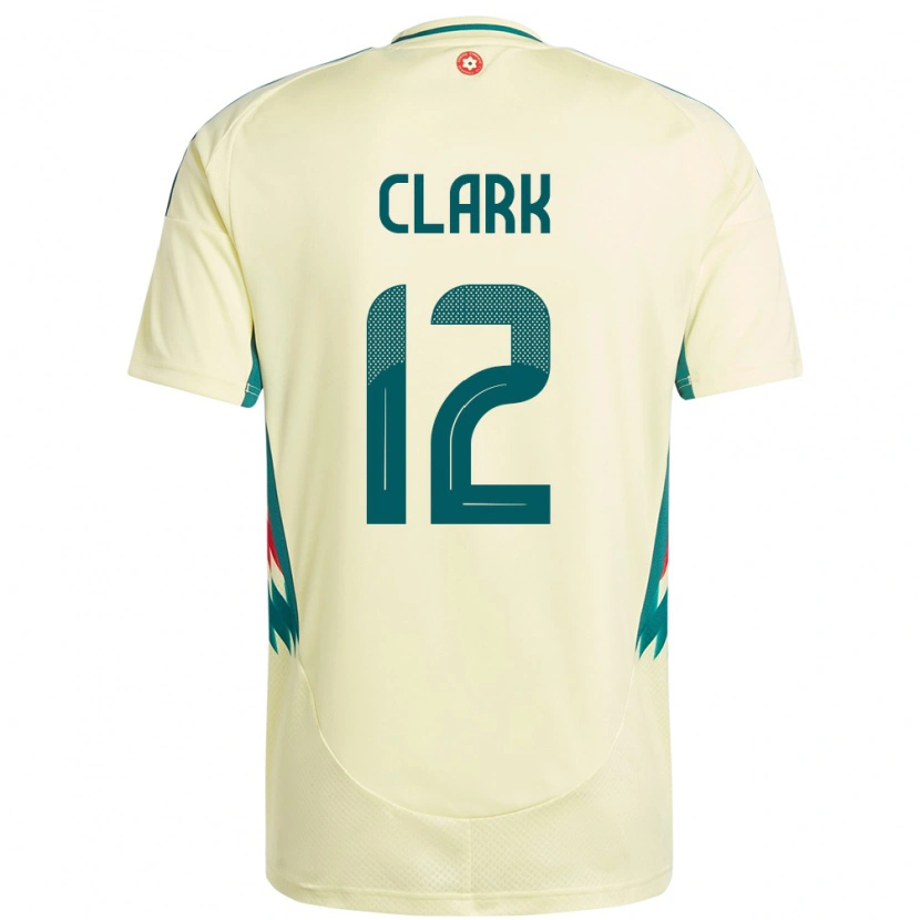 Danxen Femme Maillot Pays De Galles Olivia Clark #12 Beige Jaune Tenues Extérieur 24-26 T-Shirt
