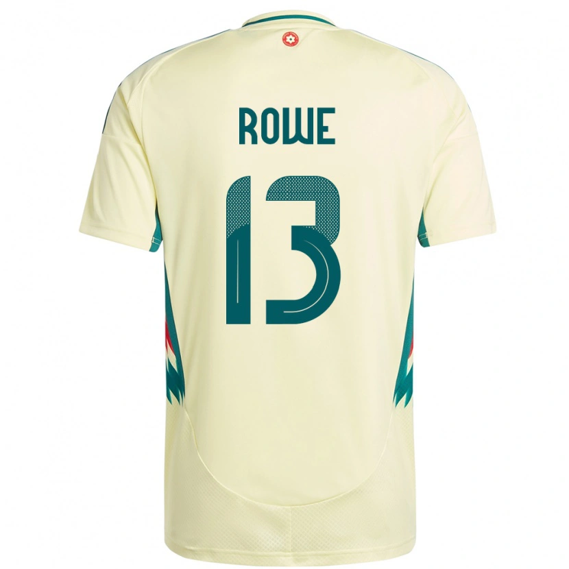 Danxen Femme Maillot Pays De Galles Rachel Rowe #13 Beige Jaune Tenues Extérieur 24-26 T-Shirt