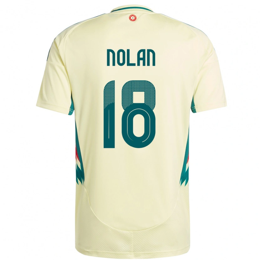 Danxen Femme Maillot Pays De Galles Kylie Nolan #18 Beige Jaune Tenues Extérieur 24-26 T-Shirt