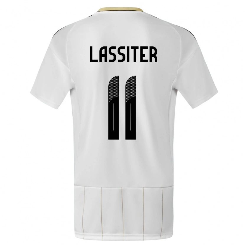 Danxen Femme Maillot Costa Rica Ariel Lassiter #11 Blanc Tenues Extérieur 24-26 T-Shirt