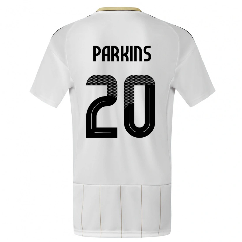 Danxen Femme Maillot Costa Rica Rashir Parkins #20 Blanc Tenues Extérieur 24-26 T-Shirt
