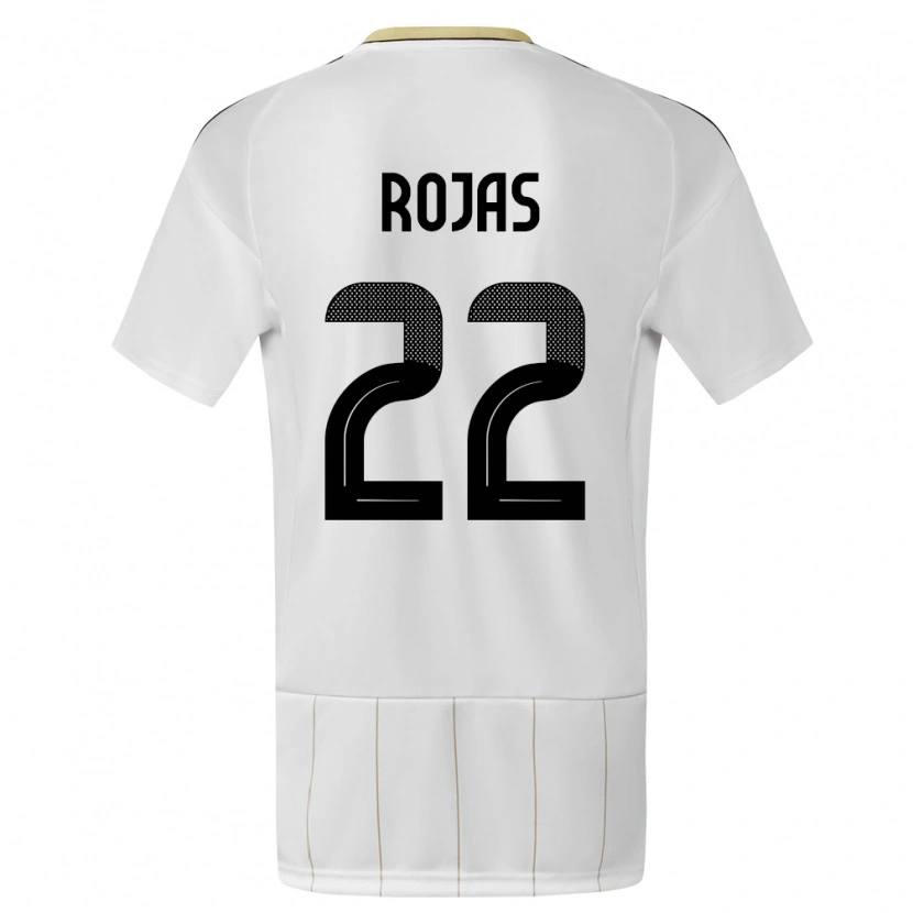 Danxen Femme Maillot Costa Rica Andy Rojas #22 Blanc Tenues Extérieur 24-26 T-Shirt