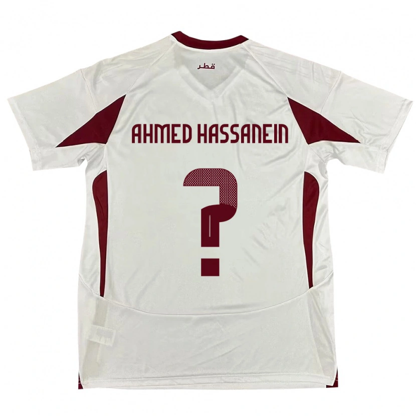 Danxen Femme Maillot Qatar Seifeldin Ahmed Hassanein #0 Blanc Tenues Extérieur 24-26 T-Shirt