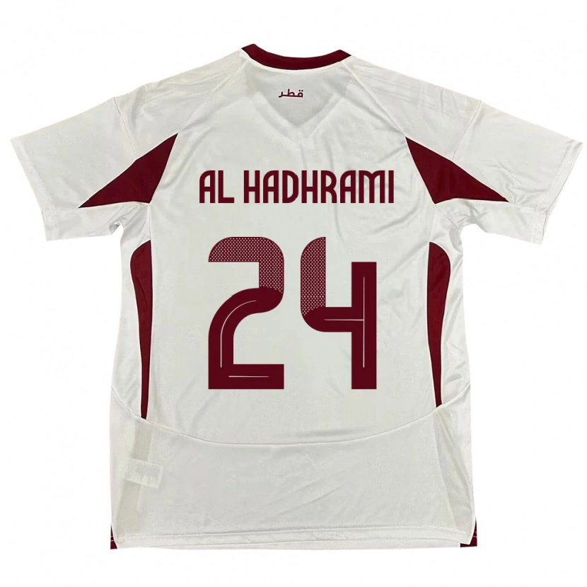 Danxen Femme Maillot Qatar Naif Abdulraheem Al Hadhrami #24 Blanc Tenues Extérieur 24-26 T-Shirt