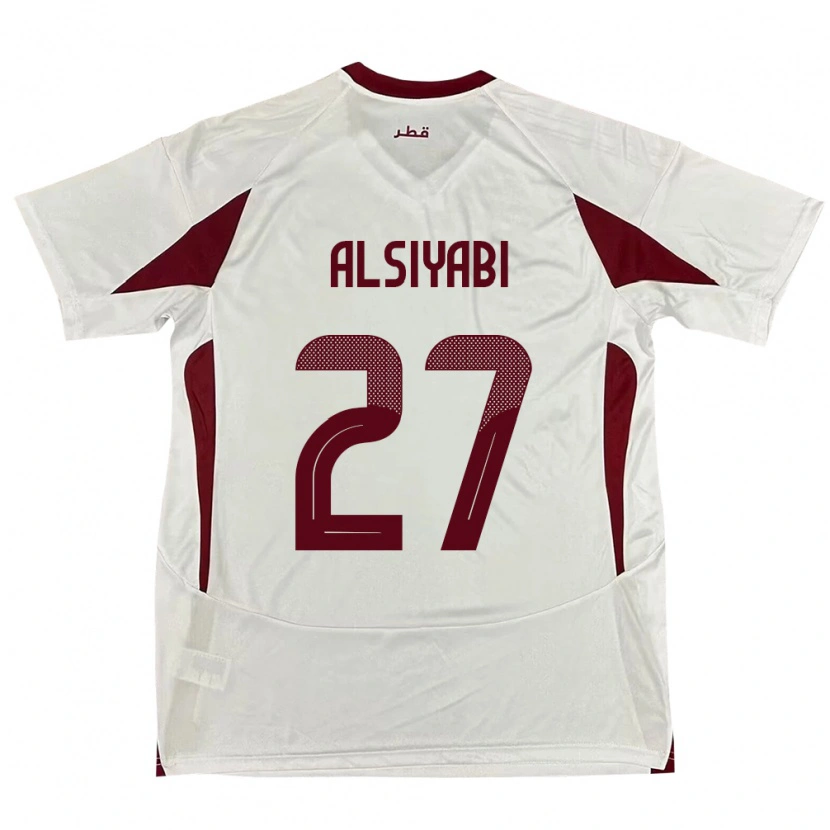 Danxen Femme Maillot Qatar Nasra Alsiyabi #27 Blanc Tenues Extérieur 24-26 T-Shirt
