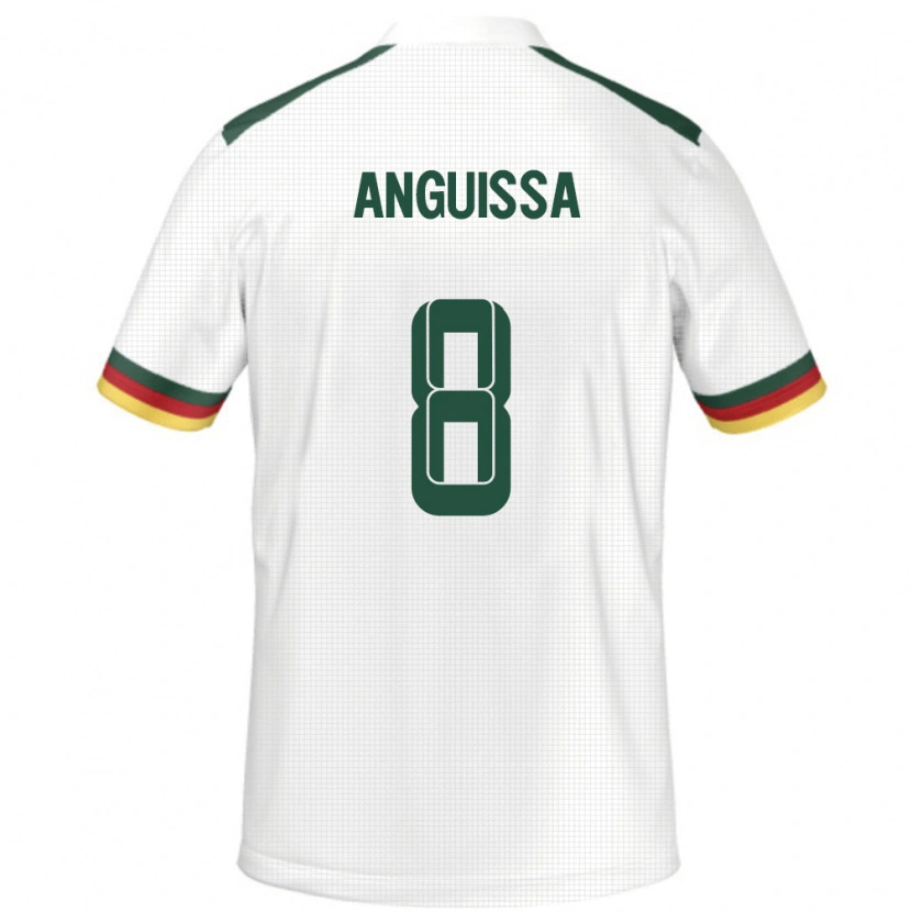 Danxen Femme Maillot Cameroun Frank Anguissa #8 Blanc Tenues Extérieur 24-26 T-Shirt