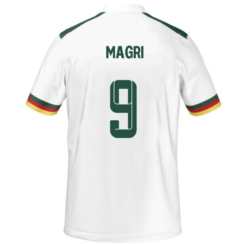Danxen Femme Maillot Cameroun Frank Magri #9 Blanc Tenues Extérieur 24-26 T-Shirt